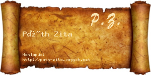 Páth Zita névjegykártya